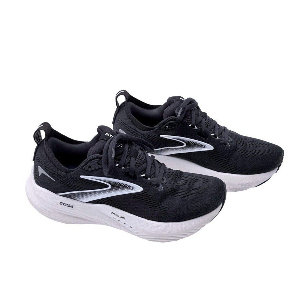 Brooks Glycerin 22 Women's Running Shoes Size 8.5 Black White DNA Tuned Road - Picture 3 of 10